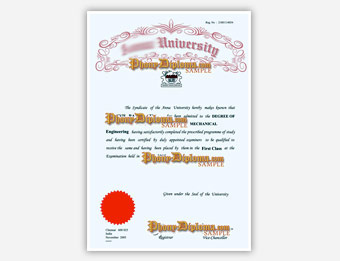 Anna University (1) - Fake Diploma Sample from India